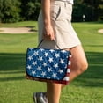 thumbnail image 3 of COEQINE Golf Cart Seat Cover with Carry Handle for Storage, Fits for EZGO Yamaha Club Car (51.2x30.3 Inches), with Quilted Padding & 4 Storage Pockets, Easy Wash, Highland Cow Sunflower US Flag, 3 of 8