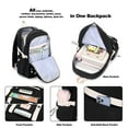 thumbnail image 2 of 17" Travel Backpack Carry On Laptop Backpack Overnight Bag Weekender Bag Casual Daypack for Women Men College - Black, 2 of 6
