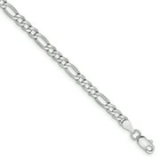 ICE CARATS 14k White Gold 8 Inch 3.5mm Link Figaro Lobster Clasp Bracelet Chain Fine Jewelry For Women Gifts For Her