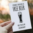 thumbnail image 3 of Koyal Wholesale Groomsmen Proposal Cards with Envelopes, Set of 16 I Promise There Will Be Free Beer, Soda, 3 of 5