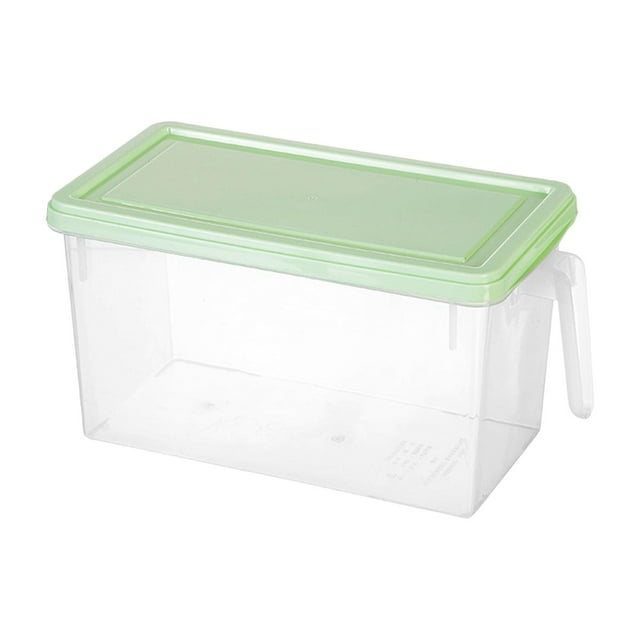 Fresh Box Cajas de almacenamiento de cocina con tapa Contenedor Caja organizadora de nevera transparente Organizador de almacenamiento de alimentos verde Sunnimix Contenedor de almacenamiento