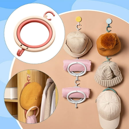 

Big Deals！ Lloopyting Coat Rack Household Dormitory Scarf Bag Silk Scarf Hook Wardrobe Door Multi-Layer Hat Finishing Storage Storage Hook Hooks For Hanging Wall Hooks