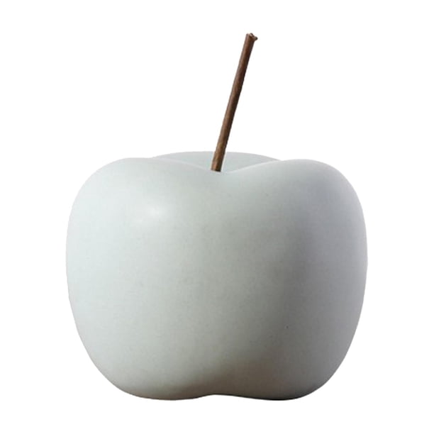 Figura de manzana de cerámica nórdica, escultura decorativa, estatua de centro de mesa Azul