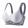 thumbnail image 5 of Sakmal Blue Womens Wireless Bras Bralette Side Smoothing Plunge T-Shirt Bras for Ladie 3X, 5 of 5