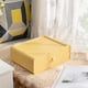 thumbnail image 1 of Caja de almacenamiento de ropa interior apilable, de plástico, resistente al polvo, organizador de sujetadores, calcetines y bragas para armario, color amarillo, 10 compartimentos, 1 of 1