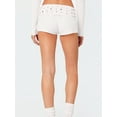 thumbnail image 3 of Women Y2K Studded Foldover Micro Shorts Vintage Low Waist Slim Fit Mini Shorts Summer Boxer Short Party Clubwear, 3 of 5