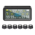 thumbnail image 2 of Terraxo Car Tire Pressure System Solar Waterproof Auto Sleep Mode with Sensors Display for Trailer Garage RV for 6 Wheels, 2 of 8