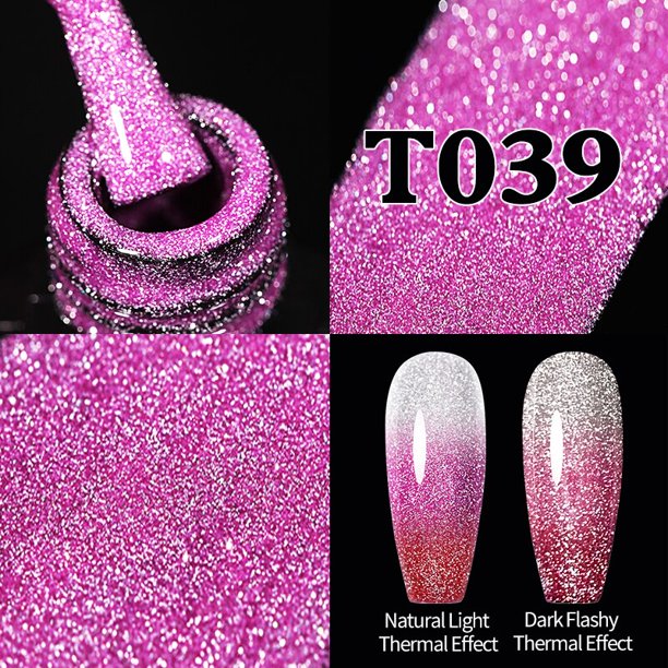 UR SUGAR 7.5ml Reflective Glitter Gel Nail Polish Winter Color Sparkling Sequins Soak Off UV LED Varnish Nail Art Decoration Qiuyongming unisex
