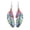 Pastel Colors, variant on Native Feather Earrings for Women: One-Sided Feather Earrings, Tribal Earrings - Eagle Feather Earrings Red-tailed Hawk Feather Earrings (Multi-Colored)