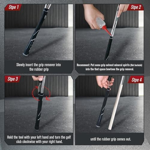 Golf Grip Removal Tool, V-Groove Grip Remover Saver 11" for Standard Length Swinging Grips Golf Grip Kit Golf Tools Golf Supplies Golf Grip Tool Grip Remover Gripping Tool
