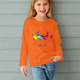 thumbnail image 5 of Baby Toddlers Long Sleeve Tee Shirts Long Sleeve Round-Neck Blouses & Shirts Girls Long Sleeve Prints Shirts Cute Crewnecks Tops Dressy Casual Blouses Clothes Orange 4 Years, 5 of 5