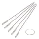 thumbnail image 1 of Lixada 5pcs Brochetas planas de barbacoa de titanio de 10 pulgadas Patio trasero al aire libre Picnic BBQ Grilling Brochetas de brochetas Barras de barbacoa con anillo de alambre Lixada Brochetas de barbacoa, 1 of 7