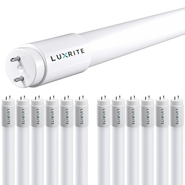 Luxrite 12Pack 4FT T8 LED Tube Light, Ballast and Ballast Bypass