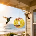 thumbnail image 2 of Hummingbird Feeder Glass Stained Outdoor Hanging Circular Garden Decoration Pendant, 2 of 7