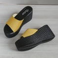 thumbnail image 6 of zttd fashion summer women sandals wedge heel thick sole fish mouth solid color multicolor casual slipper women's slipper a, 6 of 6