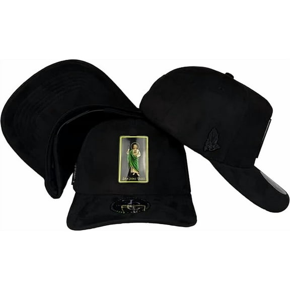 San Judas Tadeo Color Plate Snapback Hat, Flat Brim Adjustable Baseball Cap, Trendy Streetwear For Men Women