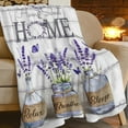 thumbnail image 2 of Farmhouse Floral Blanket for Women Girls Ultra Soft Cozy Lavender Flower Throw Blanket Fleece Fuzzy Plush Bedding Blanket Purple Flower Gifts for Women Girls Kids Adults Couch Sofa 60"x50", 2 of 6