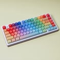 thumbnail image 4 of Teclas PBT Cherry con Degradado Arcoíris para Teclado Mecánico, Laterales Brillantes, Doble Grabado en Inglés., 4 of 5