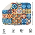 thumbnail image 2 of Boho floral drying mat 18x24 Inch with soft microfiber, highly absorbent and decorative, ideal for sink areas and prep zones, 2 of 5