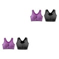 thumbnail image 4 of Guardoinrt 2x Add Style To Fitness Routine Wide Range Of Colorful Sports Bras Wide gray+purple M 2Set, 4 of 6