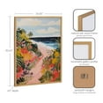 thumbnail image 6 of Kate and Laurel  Tropical Bright Ocean Path Landscape Framed Wall Art by The Creative Bunch Studio, 16x20 Gold, Coastal Beach Landscape Art for Wall, 6 of 7