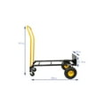 thumbnail image 5 of Gzxs 2-in-1 Hand Truck Foldable Dolly, 330LB Capacity, Convertible Hand Cart with Retractable Handle and 4 Wheels, Portable Handtruck for Moving/Warehouse/Garden/Grocery (Black and Yellow), 5 of 8