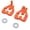 Orange color, variant on Farm Gate Hinges Pin Set of 2 Hot Dip Alloy Steel T Post Mounting Hardware for Garden Fence and Chain Link Gate