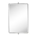 thumbnail image 2 of TEHOME Horizontal Farmhouse Chrome Metal Framed Rounded Pivot Rectangle Bathroom Mirror 35x23", 2 of 7
