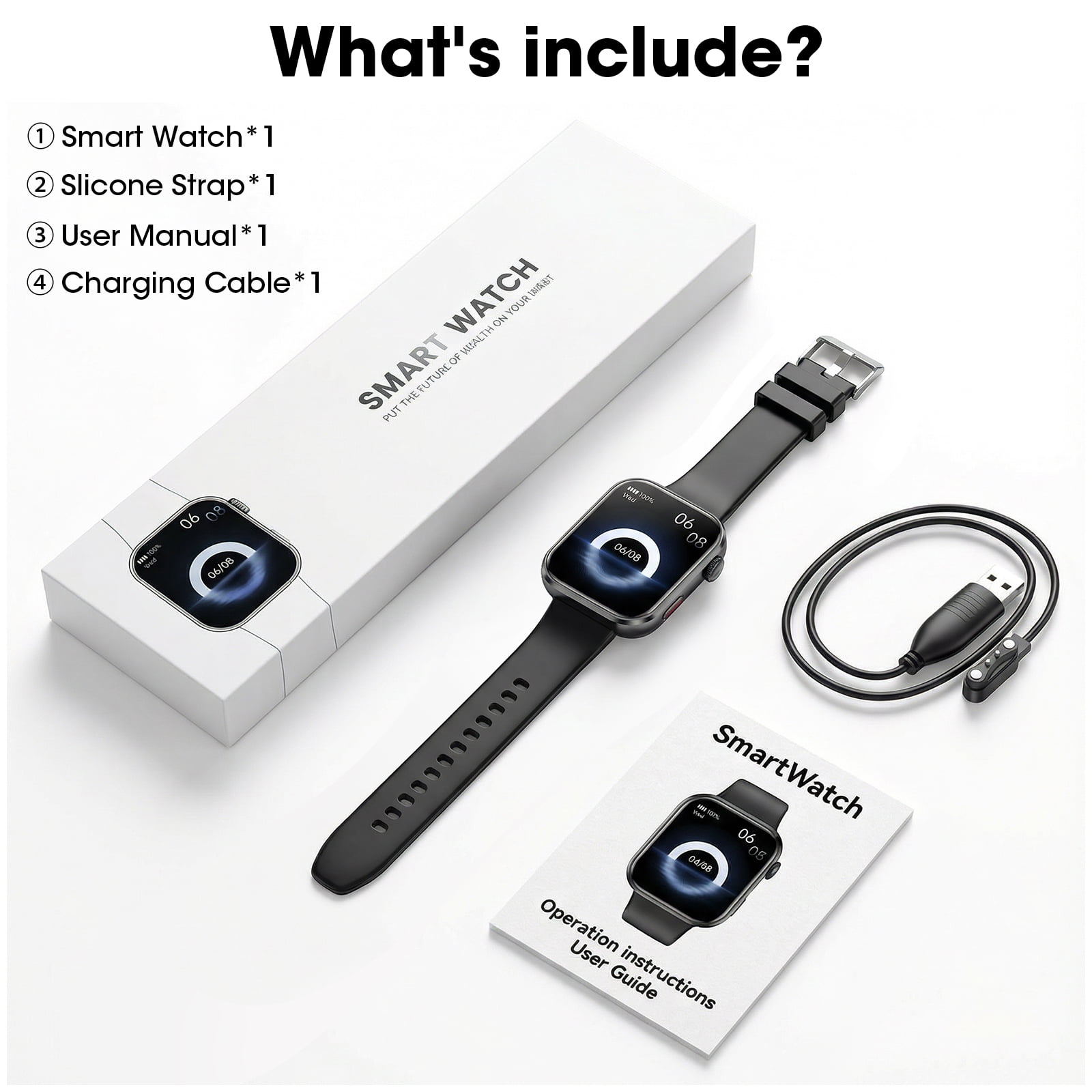 Mingdaln Smart Watch for Men Women, 2026 Smartwatch(Metal body) , 1.93"New Fitness Watch with Answer/Make Call/120+ Sport Modes/Pedometer/IP68 Waterproof, Fitness Tracke Fits for Android/iPhone,Black