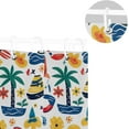 thumbnail image 5 of Coolnut Happy Summer Shower Curtain Waterproof Fabric with 12 Hooks Bathroom Bath Curtain Set Polyester Fabric Machine Washable 60 x 72 Inch Home Decor, 5 of 6
