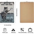 thumbnail image 2 of Clipboards for Nurses,Standard Letter Size 9"x12.5" Wood Clipboards with Low Profile Metal Clip, Decorative Clipboard, Gift for Friends,Dog, Bath Soap, Wash Your Paws, Gift for Friends, 2 of 6