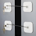 thumbnail image 1 of 1Pack Fridge Lock,Refrigerator Locks,Freezer Lock with Key for Child Safety,Locks to Lock Fridge and Cabinets (White Fridge Lock), 1 of 3