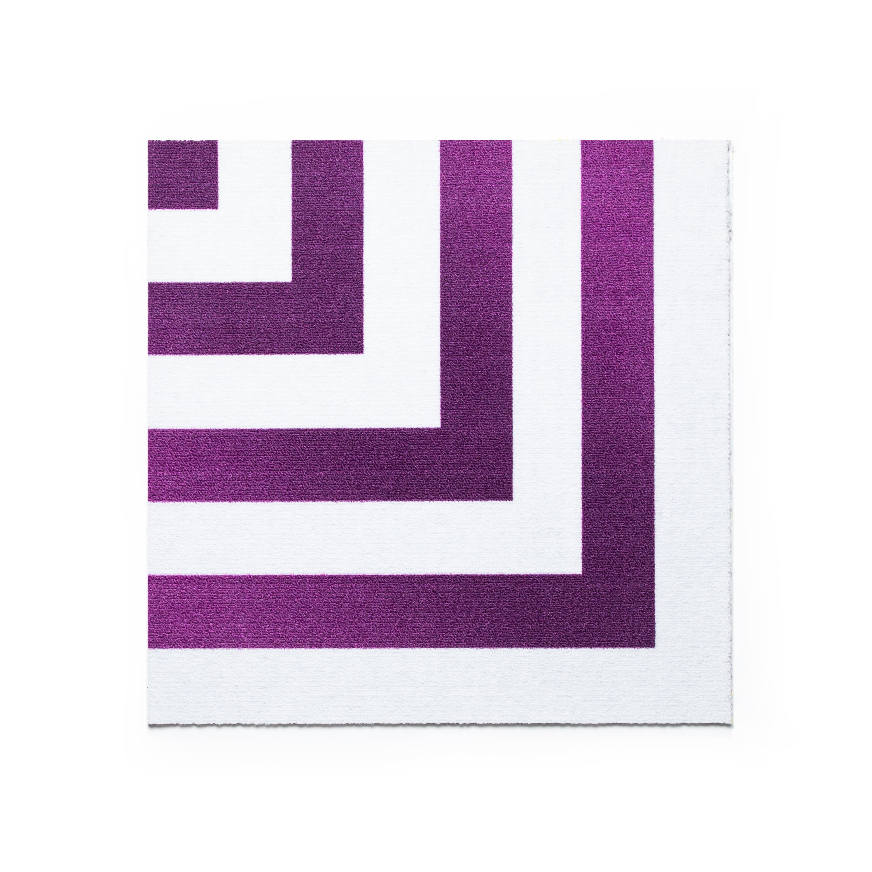 Artyzio Modern Geometric Area Rug Tile, Adhesive Carpet Squares, Pink