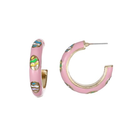 Way to Celebrate Easter Pink Egg Hoops, 1 Pair