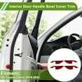 thumbnail image 2 of Interior Door Handle Bowl Cover Trim for Toyota Camry 2018-2022 Red ABS 4 Pcs, 2 of 6