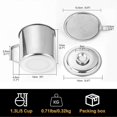 thumbnail image 3 of Bacon Grease Container with Stainless Steel Grease Strainer Perfect As Pan Grease Holder, Cooking Oil Keeper and Storage1.2L, 3 of 4