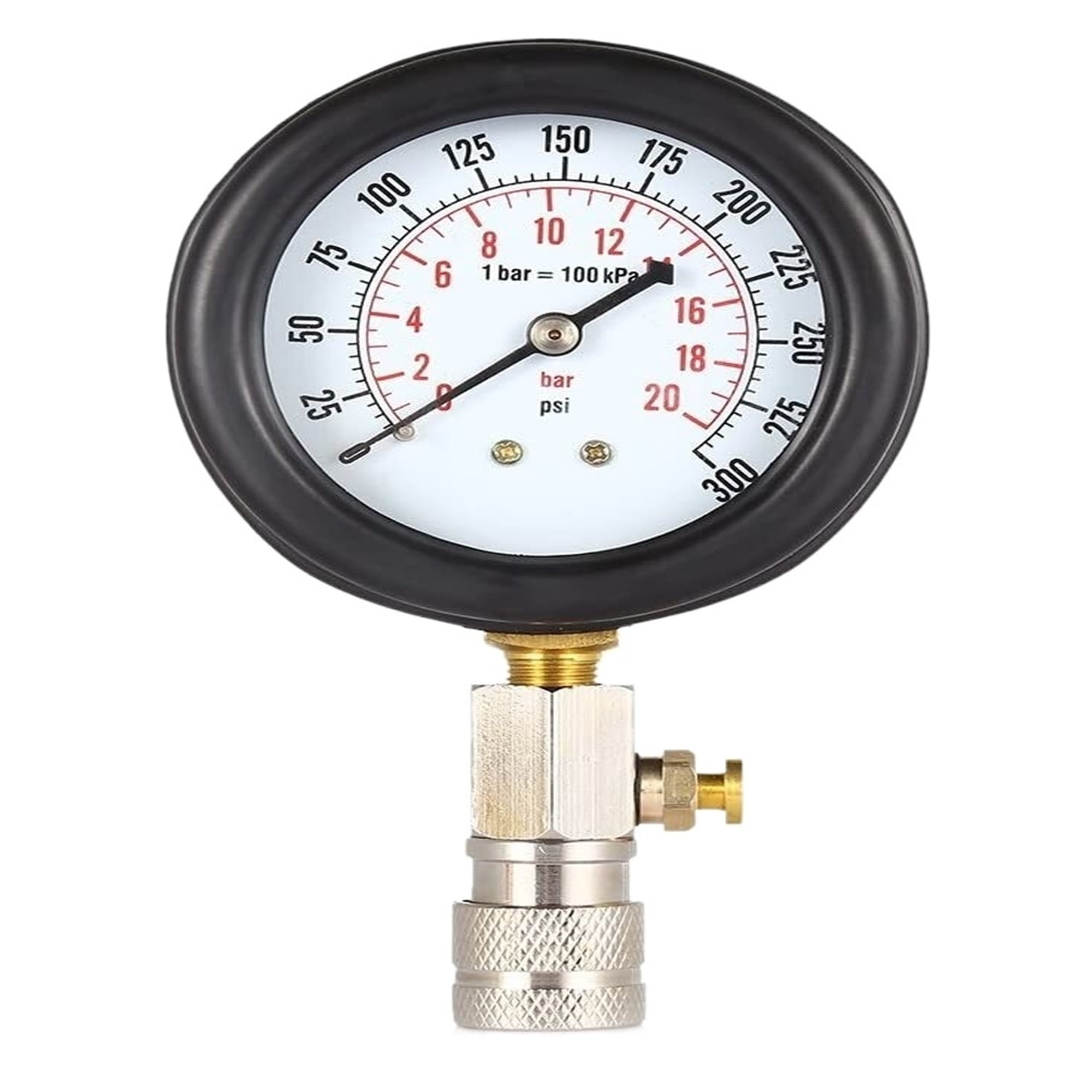 Car Pressure Gauge Gasoline Tester Engine Compression Tester Meter Auto Petrol Gas Engine Cylinder With M10 M12 M14 M18 Adapter Portable