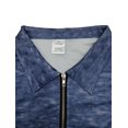 thumbnail image 3 of Men's 1/4 Zip Long Sleeve T-Shirts Micro-Fleece Golf Tops Quick Dry Running Gym Activewear Blue L, 3 of 6