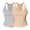 Rose Gold, variant on VJGBEGW 2 Pack Fashion Women V Neck Tank Tops with Built-in Shelf Bra Sleeveless Racerback Fitted Basic Cami Shirts Stretch Breathable Slim Fit Beige L