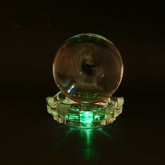 Stylish Crystal Ball Night Light for Decor Assorted Color Synthetic Material 1pc