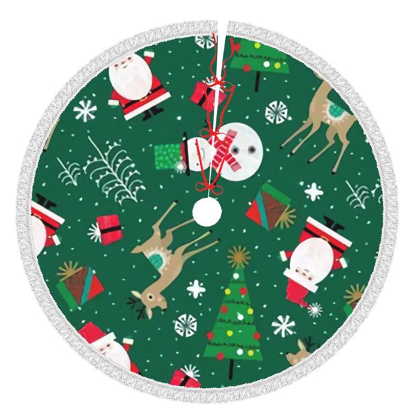 Faldas para árbol de Navidad de 48 pulgadas con texto "Merry Christmas", tapete para árbol de Navidad para vacaciones de invierno, falda para árbol de Navidad para decoraciones navideñas rústicas