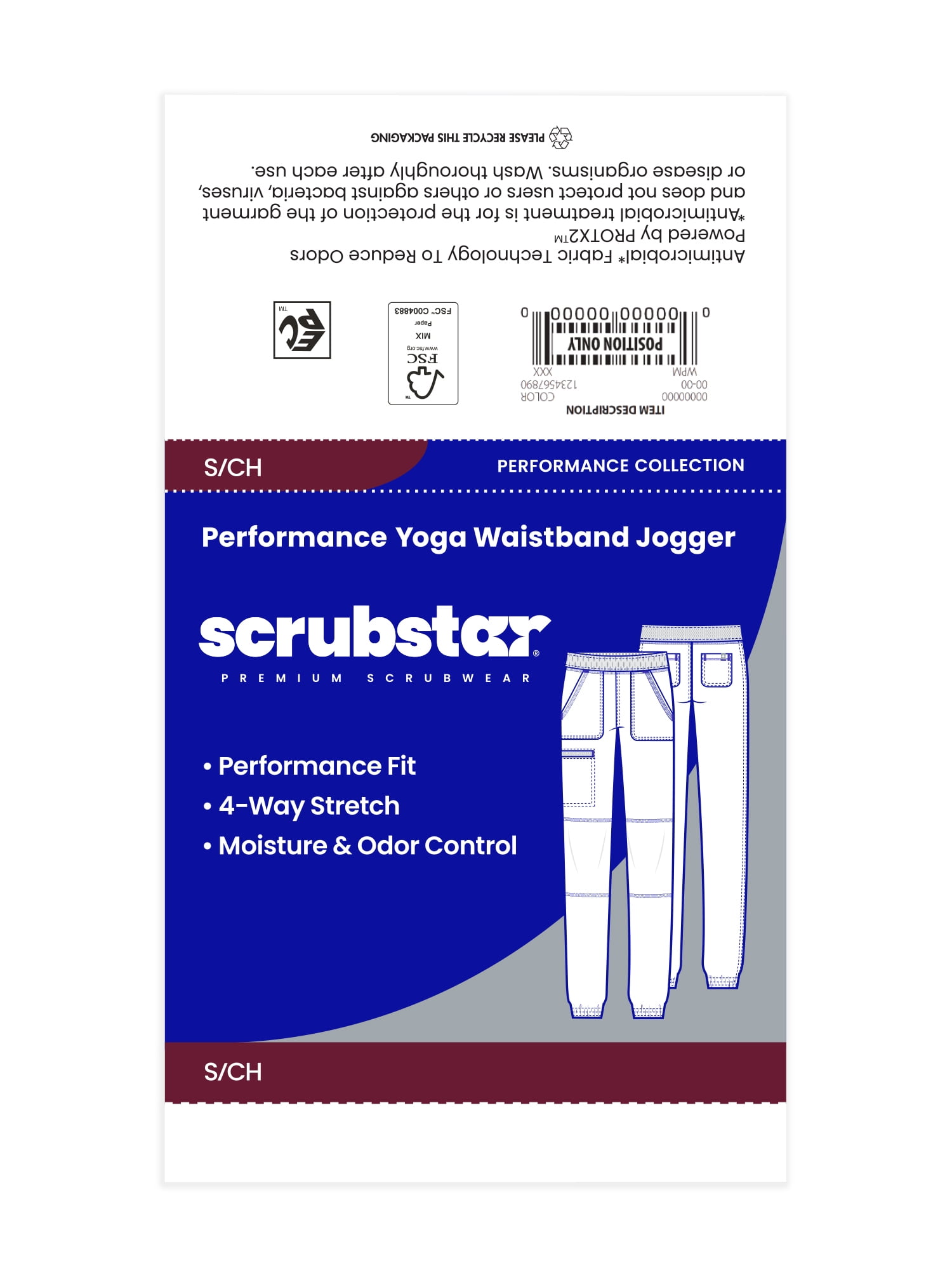 Scrubstar Women's Antimicrobial Premium Performance Yoga Waistband Jogger, Sizes XS-3XL
