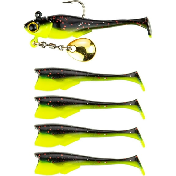 6th Sense – Pecos Underspin – Realistic Baitfish Imitator with 3D Eyes, Seamless Swimbait Integration, Premium Spinner, and Super Sharp Hook – Crappie Fishing Lure (5/pk)