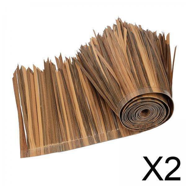 Techo de paja,Techo de paja,rollos de paja de palma artificial,Cubierta de sombrilla para decoración de patio y jardín,Rollo de paja de palma de 1 m para hacer tú mismo en una caseta de