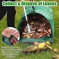 thumbnail image 6 of HOMEYA [2 Pack] 72 Gallon Garden Leaf Waste Bags Reusable Heavy Duty Yard Lawn Dustpan for Lawn Debris, Grass Clippings, 6 of 9