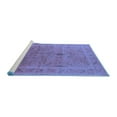 thumbnail image 2 of Ahgly Company Machine Washable Indoor Round Oriental Blue Industrial Area Rugs, 7' Round, 2 of 4
