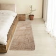 thumbnail image 4 of PLAYDEVMO Faux Sheepskin Area Rug 24x59 Inch Soft Shaggy Carpet for Bedroom Living Room - Plush Floor Mat Non-Slip Backing Tan Color Home Decor,, 4 of 6