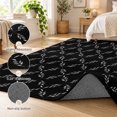 White Rug With Diamond Pattern White Diamond Lattice Area Rug 4'x6', Black Retro Plaid Texture Soft ...