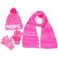 thumbnail image 2 of Ensemble d'Accessoires d'Hiver Bonnet Tricoté 3 Pcs pour Femmes, Gants et Foulard, 2 of 4