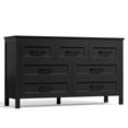 thumbnail image 4 of Homall 7-Drawer Wood Dresser for Bedroom, Large Storage Cabinet with Anti-Tip Safety and Footstool-Integrated Design, Double Classified Storage Organizer Chest for Living Room, Black, 4 of 7